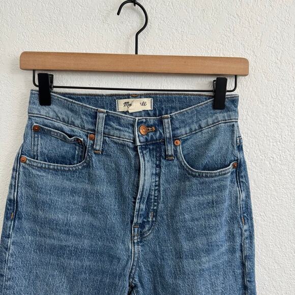 Madewell The Perfect Vintage High Rise Raw Hem Jeans Ainsworth Wash Blue 24T - Picture 6 of 14